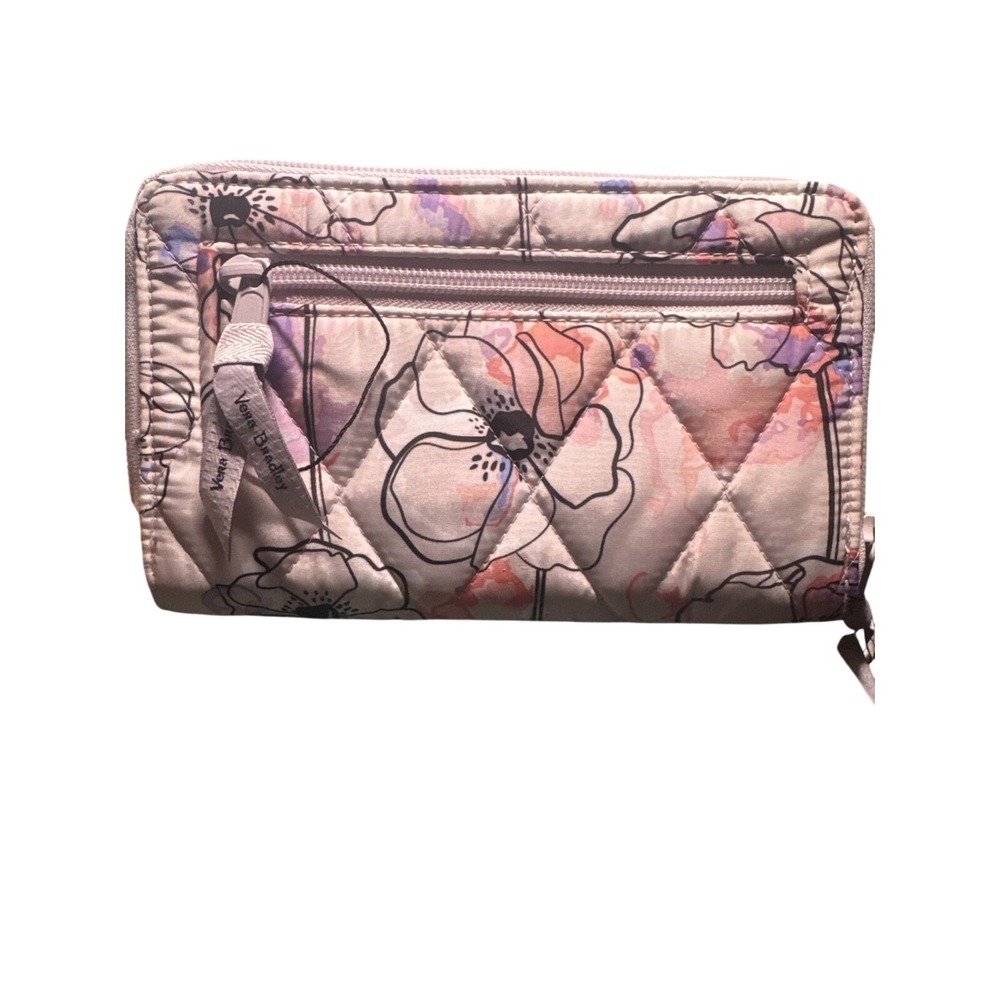 Vera Bradley Ultralight RFID Turnlock Wallet, Anemone Watercolor - Picture 2 of 5